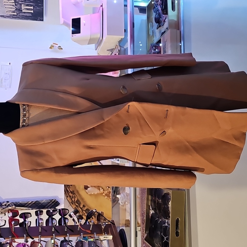 Zara camel influencer blazer
